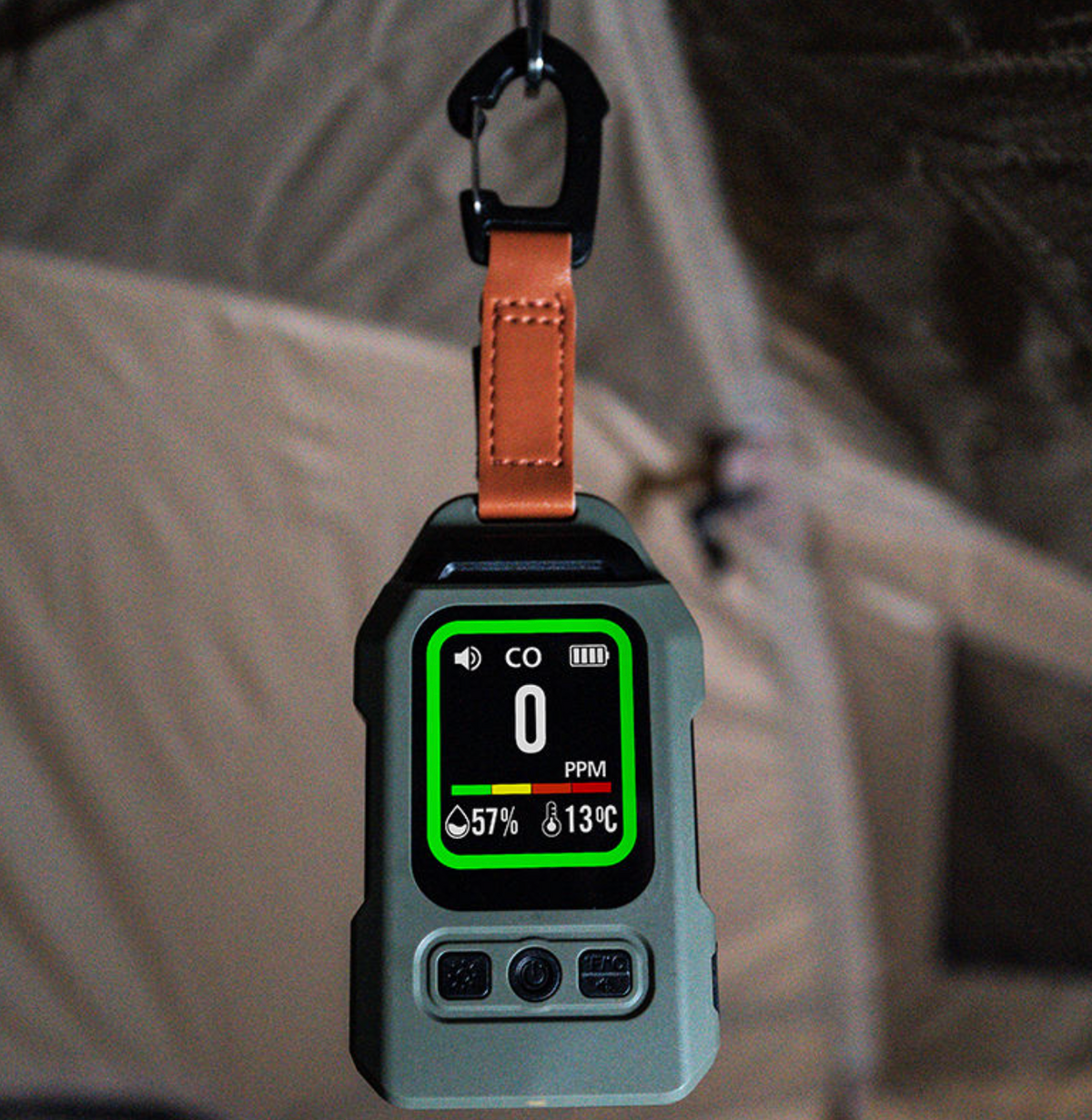 Portable Mini Carbon Monoxide (CO) Detector with Flashlight & Magnetic Back