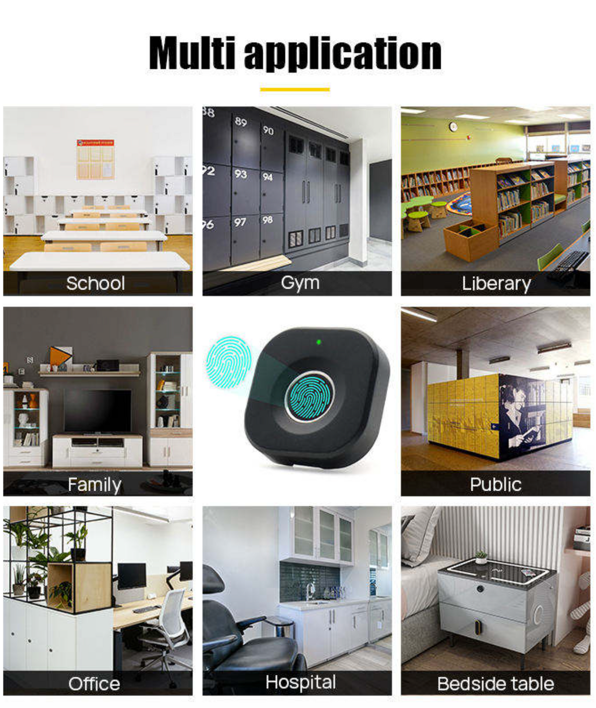20-Piece Fingerprint Biometric Cabinet Locks