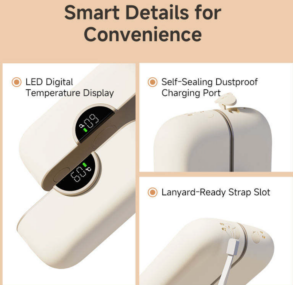 2-Pack Mini Rechargeable Hand Warmers